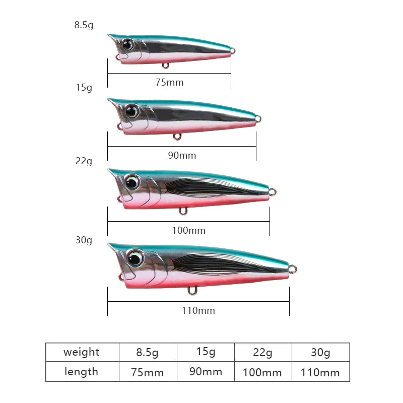 Topwater Popper 8.5-30g