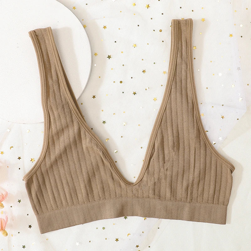 Deep V-neck Seamless Bra Push Up Bras