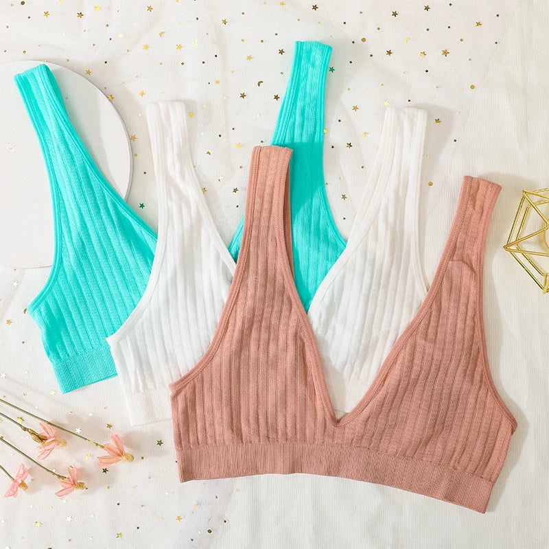 Deep V-neck Seamless Bra Push Up Bras