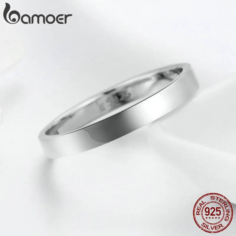 925 Sterling Silver Wedding Ring Classic Round Finger Ring Women Wedding Engagement Jewelry