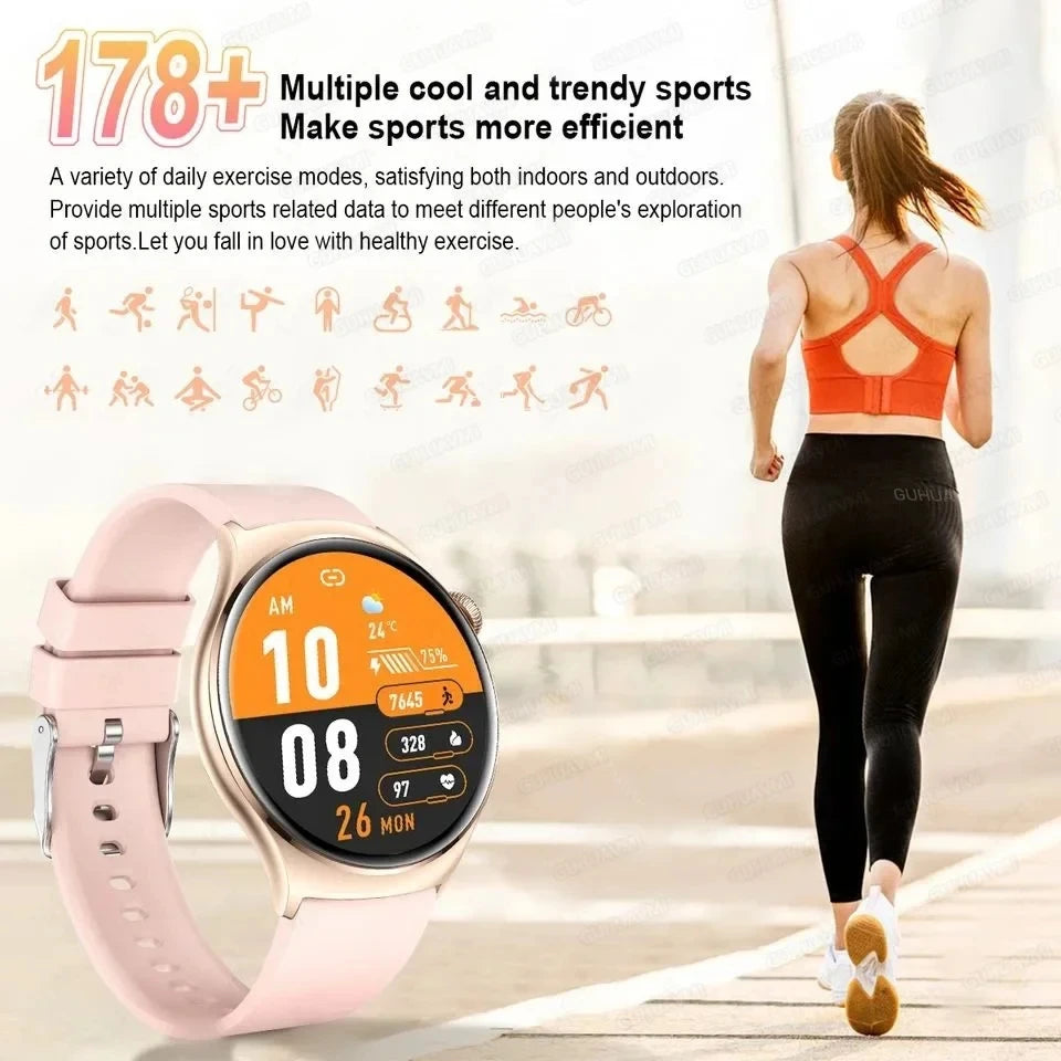 NFC Smart Watch Women 466*466 Screen GPS Track