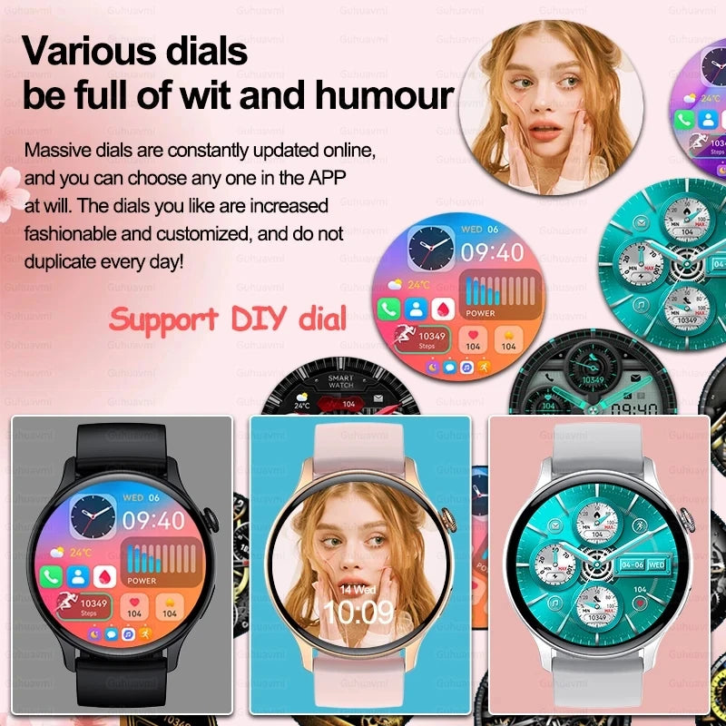 NFC Smart Watch Women 466*466 Screen GPS Track