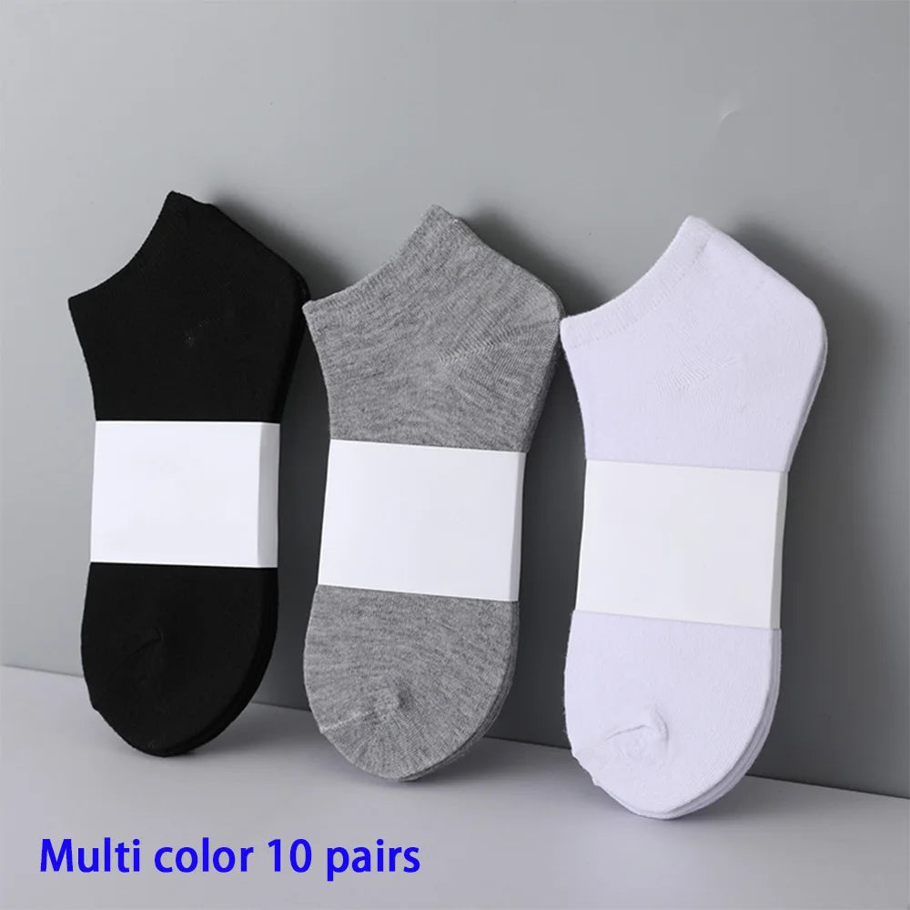 10 Pairs Men Socks Invisible Low Cut