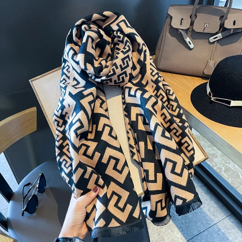Classic Fashion Double Colors Acrylic Scarf