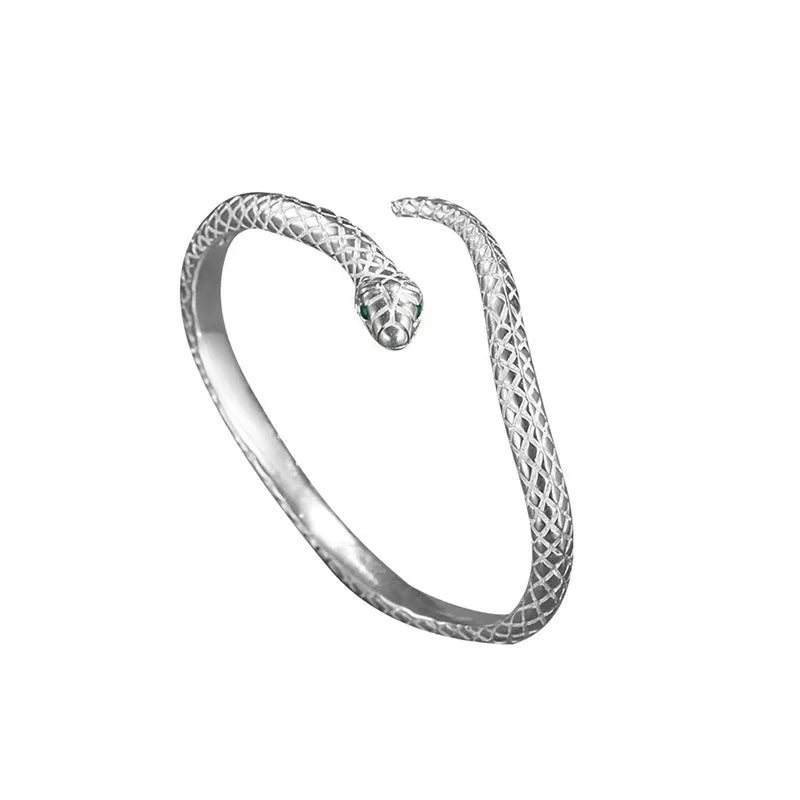 925 Sterling Silver Snake Shape Bracelet Charm Temperament Bracelet