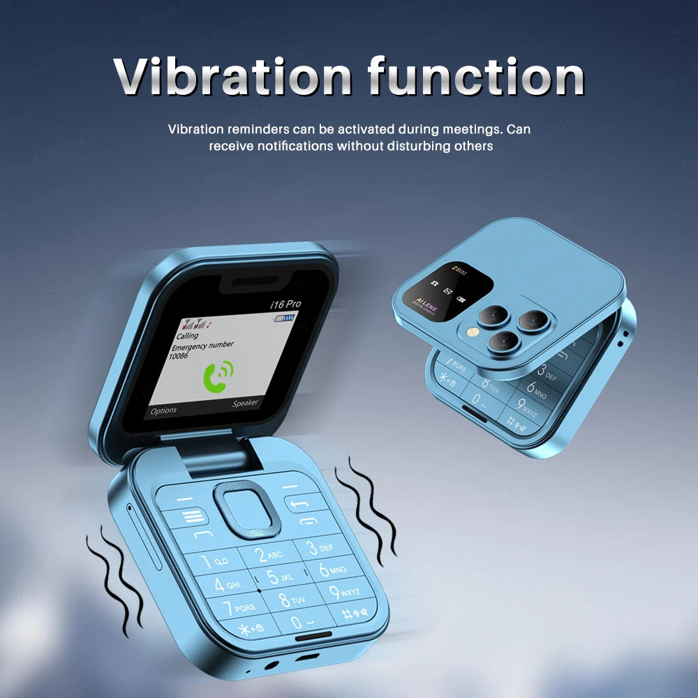 SERVO 2024 New Mini Flip Mobile Phone FM Radio Magic Voice Blacklist