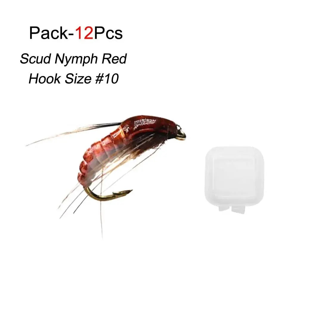 6/12Pcs #10 Artificial Insect Lures Fishing Hook Baits
