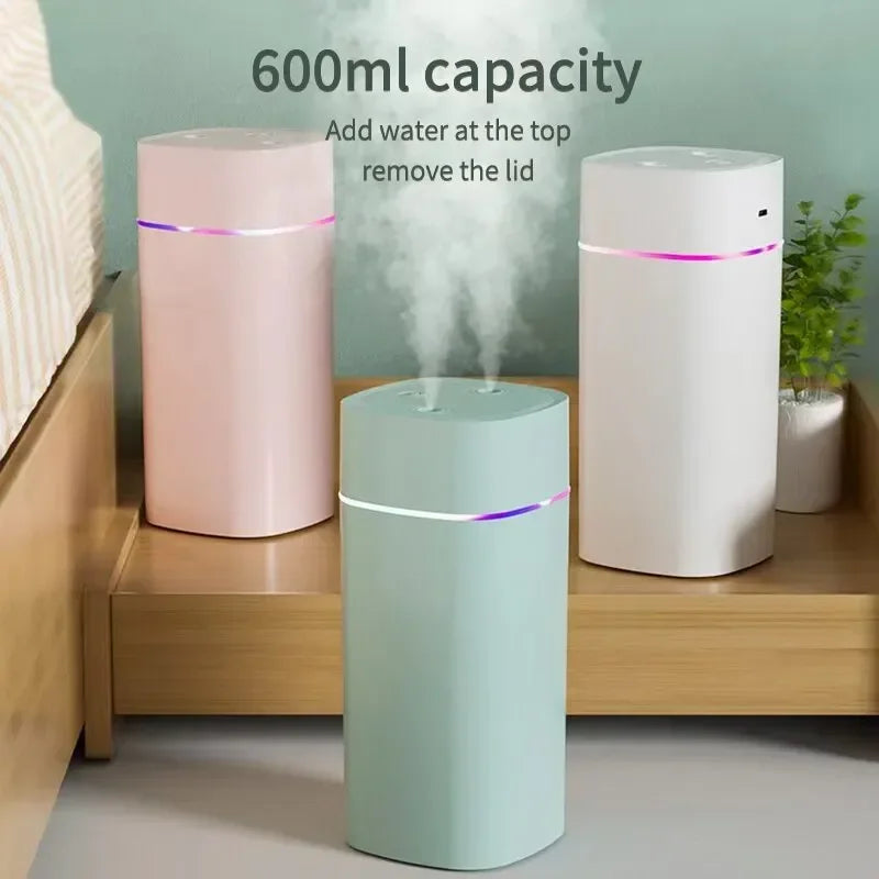 Xiaomi USB Air Humidifier 600ml With Dual Spout Essential Oil Diffuser