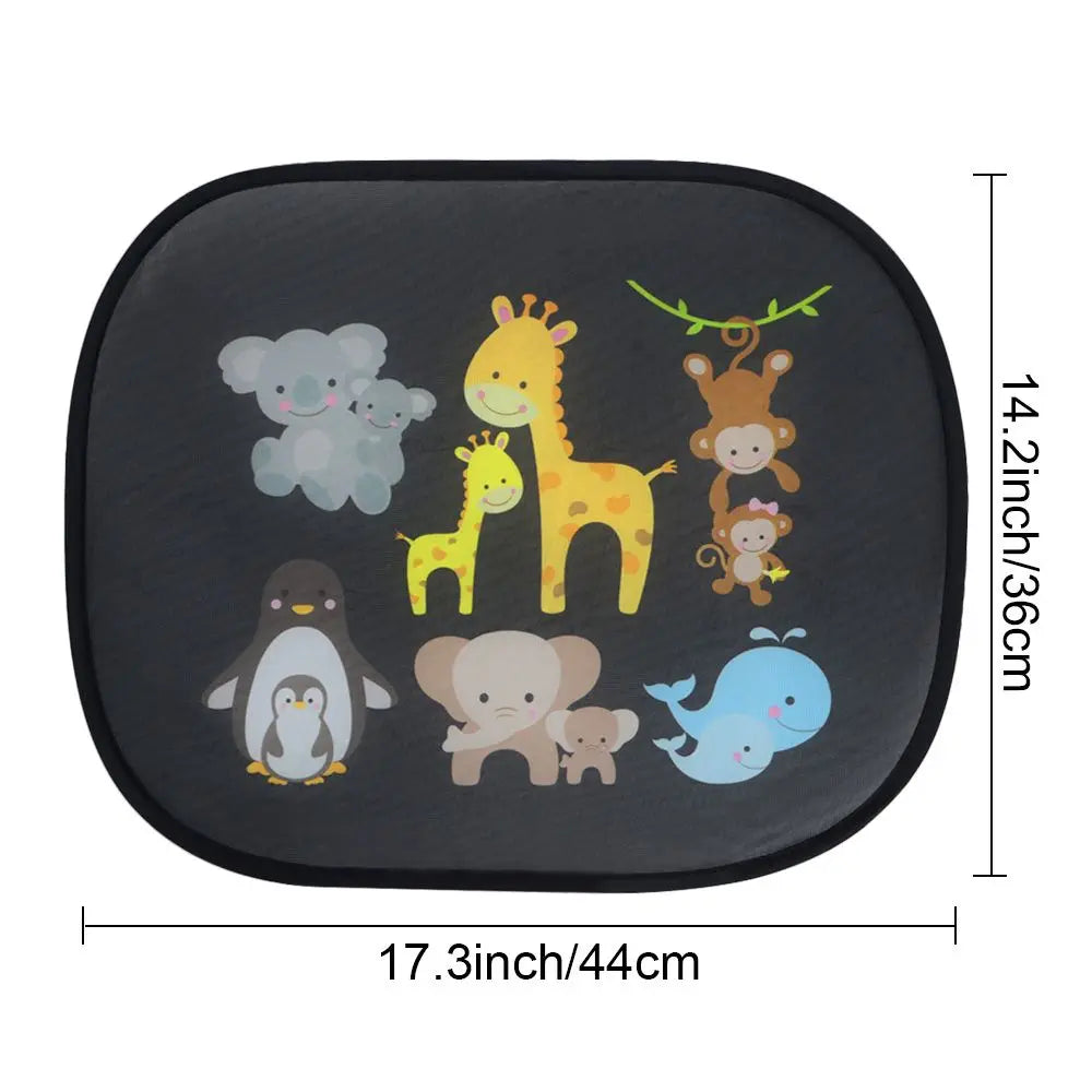 2pcs Folding Heat Separation for Kids Baby Rear and Side Window Sunshade UV Block Curtain Window Sun Visor Car Sun Shade Cover