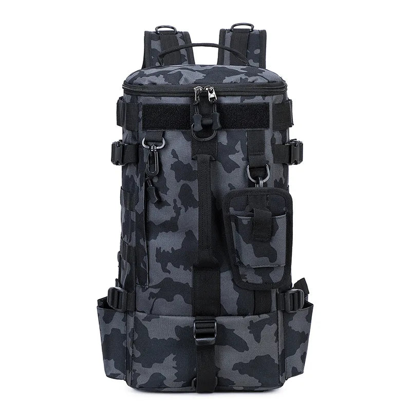 Tactical Fishing Backpack Tackle Bag with Rod Holders Fish Equipment Storage