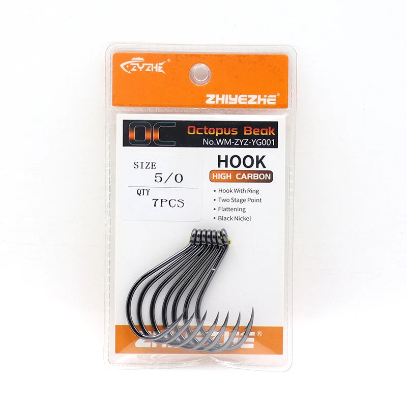 15Pcs Fishing Hooks High Carbon Steel