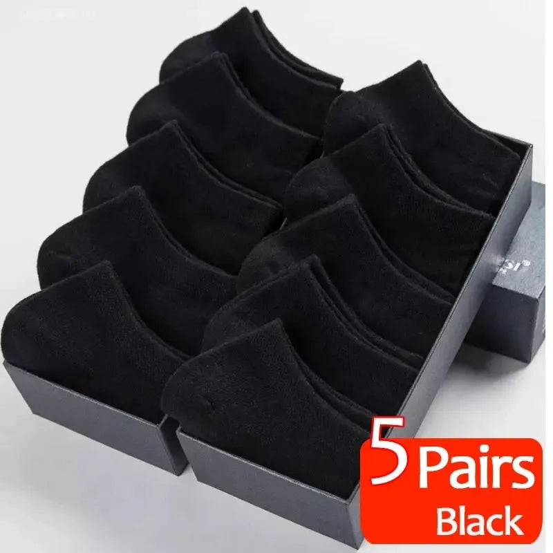 5 Pairs Mens Socks Breathable Short Socks