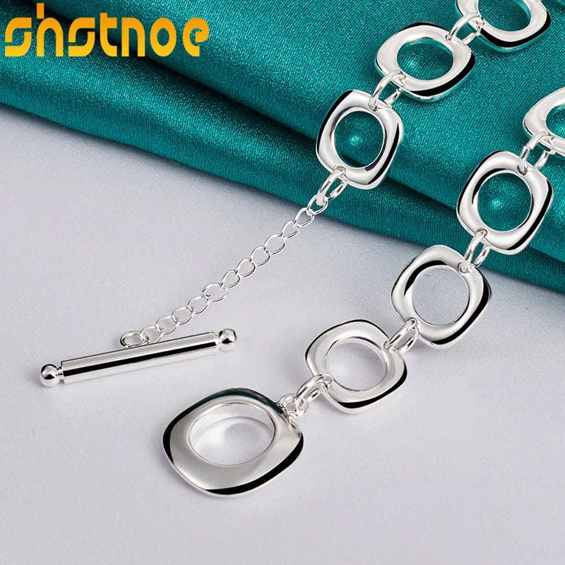 925 Sterling Silver Square Multi-circle