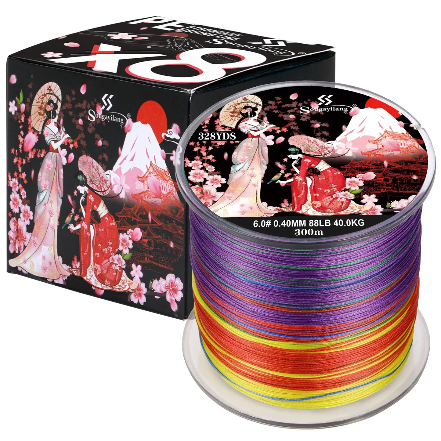 Sougayilang 8 Strands Braided Fishing Line 100M 300M