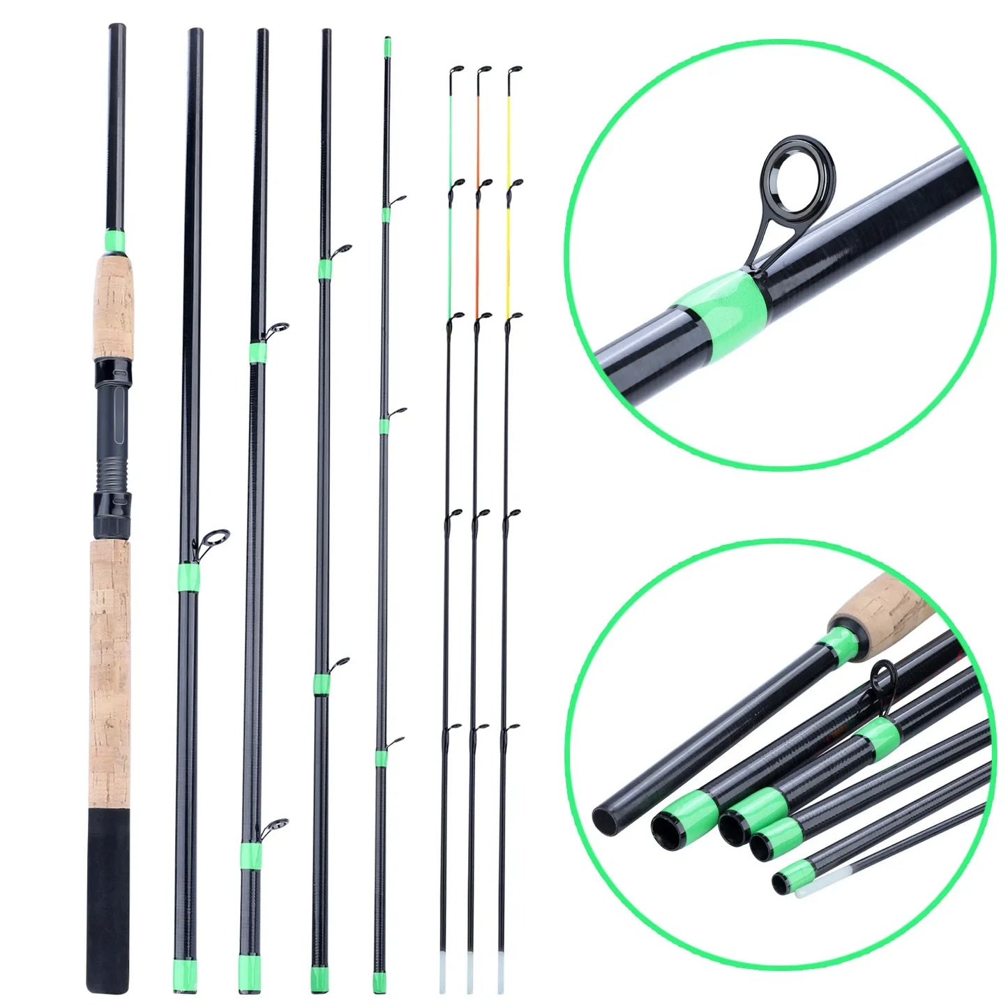 3M Feeder Fishing Rod Cork Handle Carbon Fibre Spinning Fishing Rods L M H Power 30-120g Lure Weight