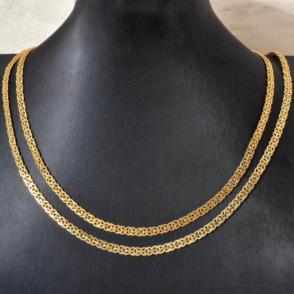 18K Gold Plated Link Chain Necklace for Women, Men Cross