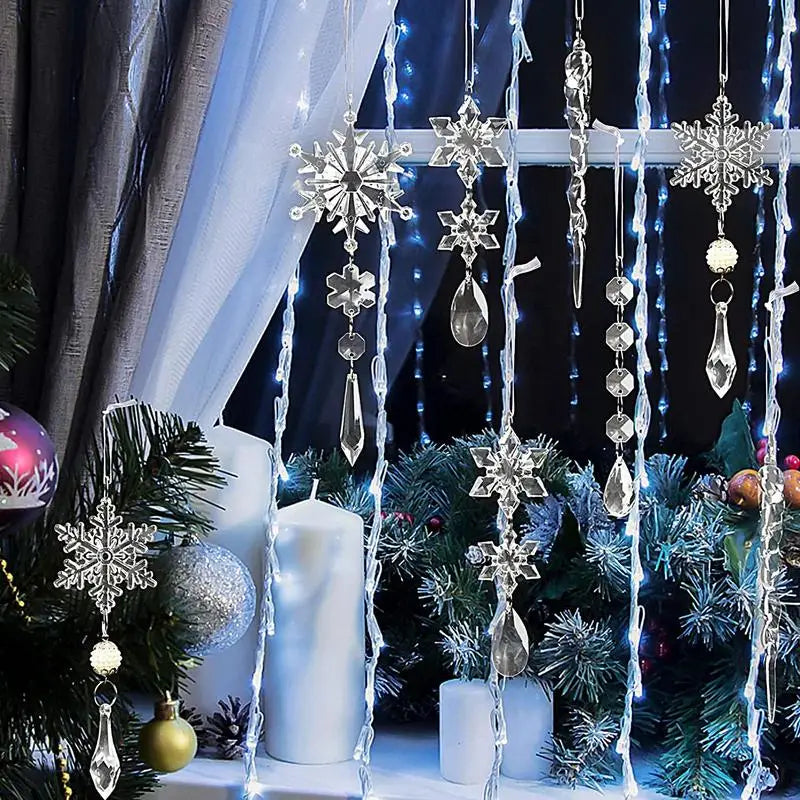 10pcs Christmas Ornaments Crystal