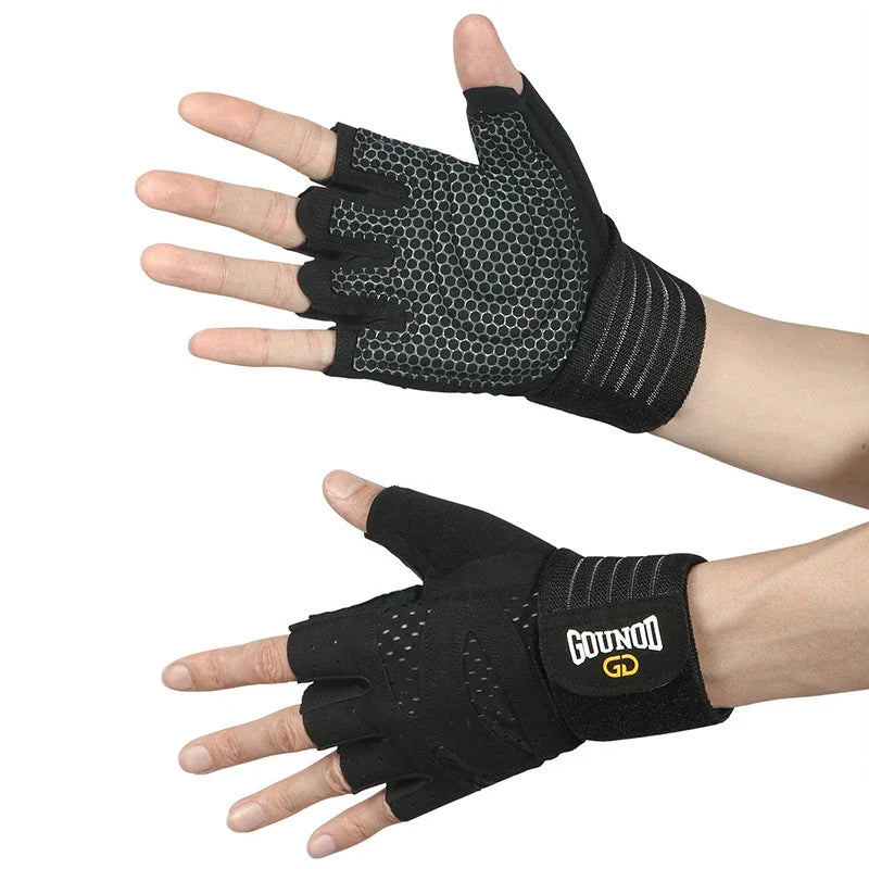 Female Anti-Slip Gym Half Finger Gloves