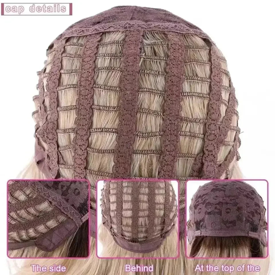 Wave Wig with Bangs Short Style Hair Cover