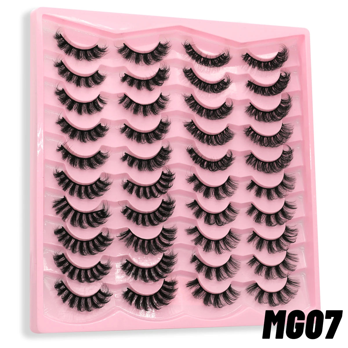 5/10/20 pairs Fluffy Mink Lashes 3D False Eyelashes, D Curl Fake Eyelashes Makeup