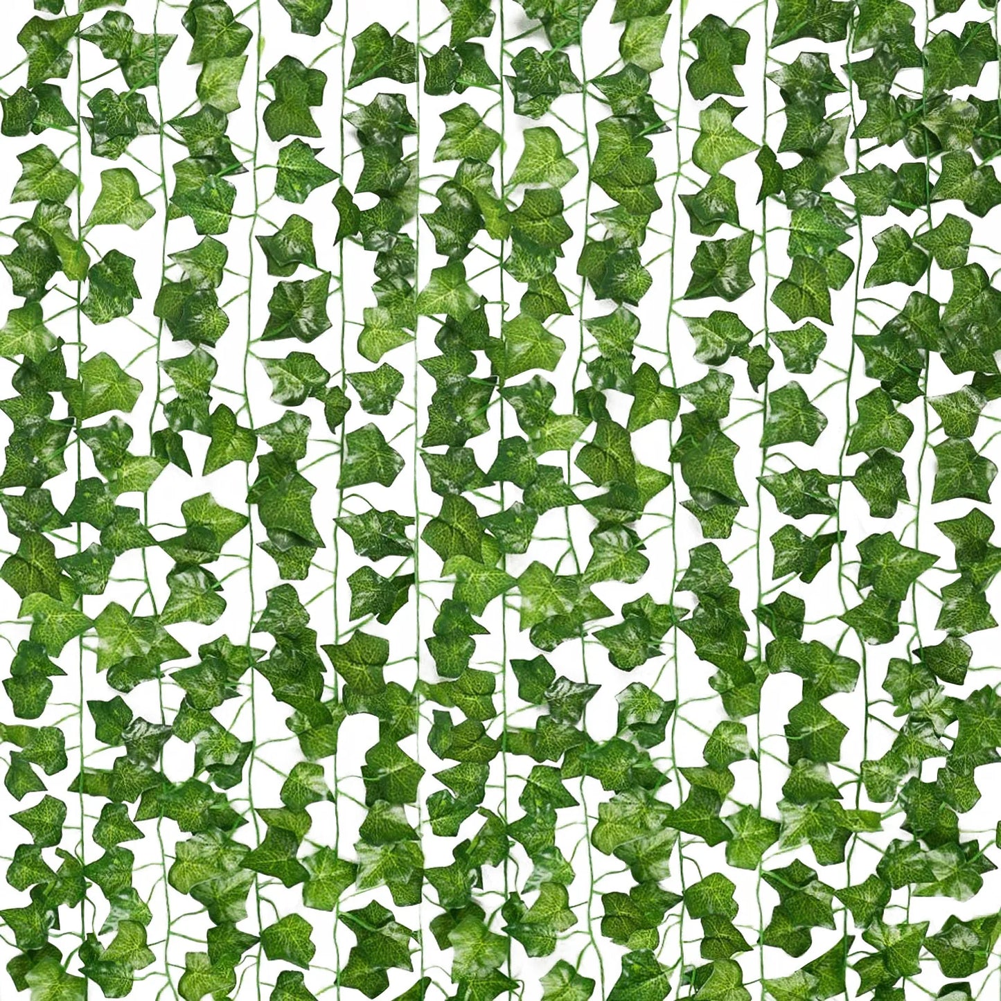 12PC Green Artificial Lvy Leaf Garland Plant Foliage Home Decor