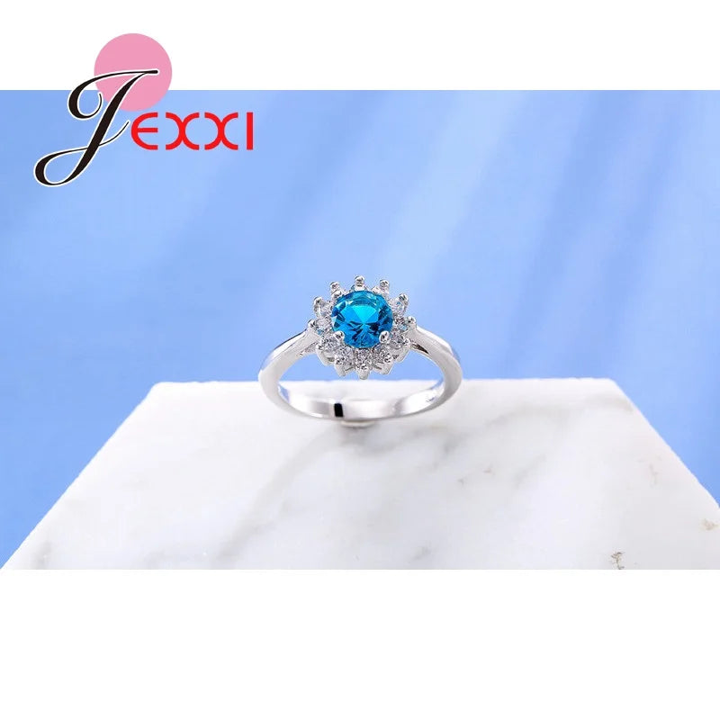 925 Sterling Silver Anniversary Ring Jewelry Best Gift For Wedding