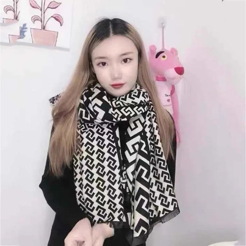 Classic Fashion Double Colors Acrylic Scarf