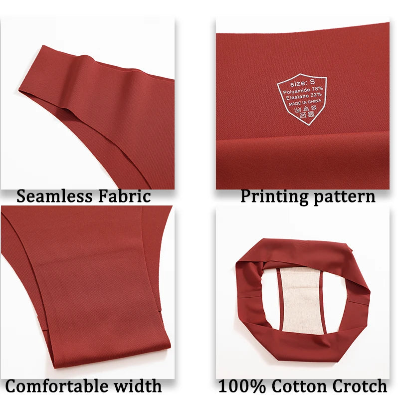 6Pcs/Set Ice Silk Seamless Underwear