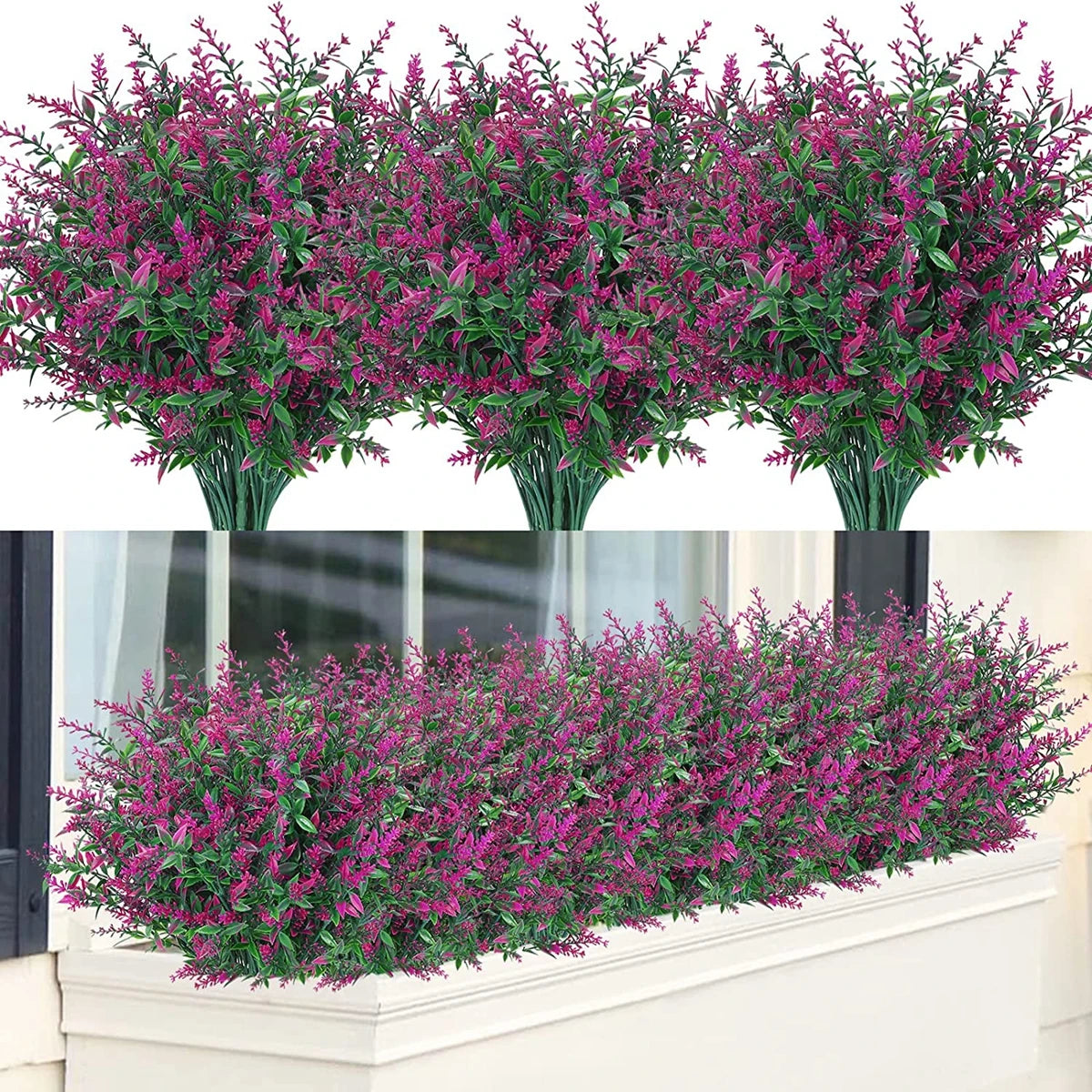 12PCS Artificial Plants Lavender Wedding Bridal Vase for Home