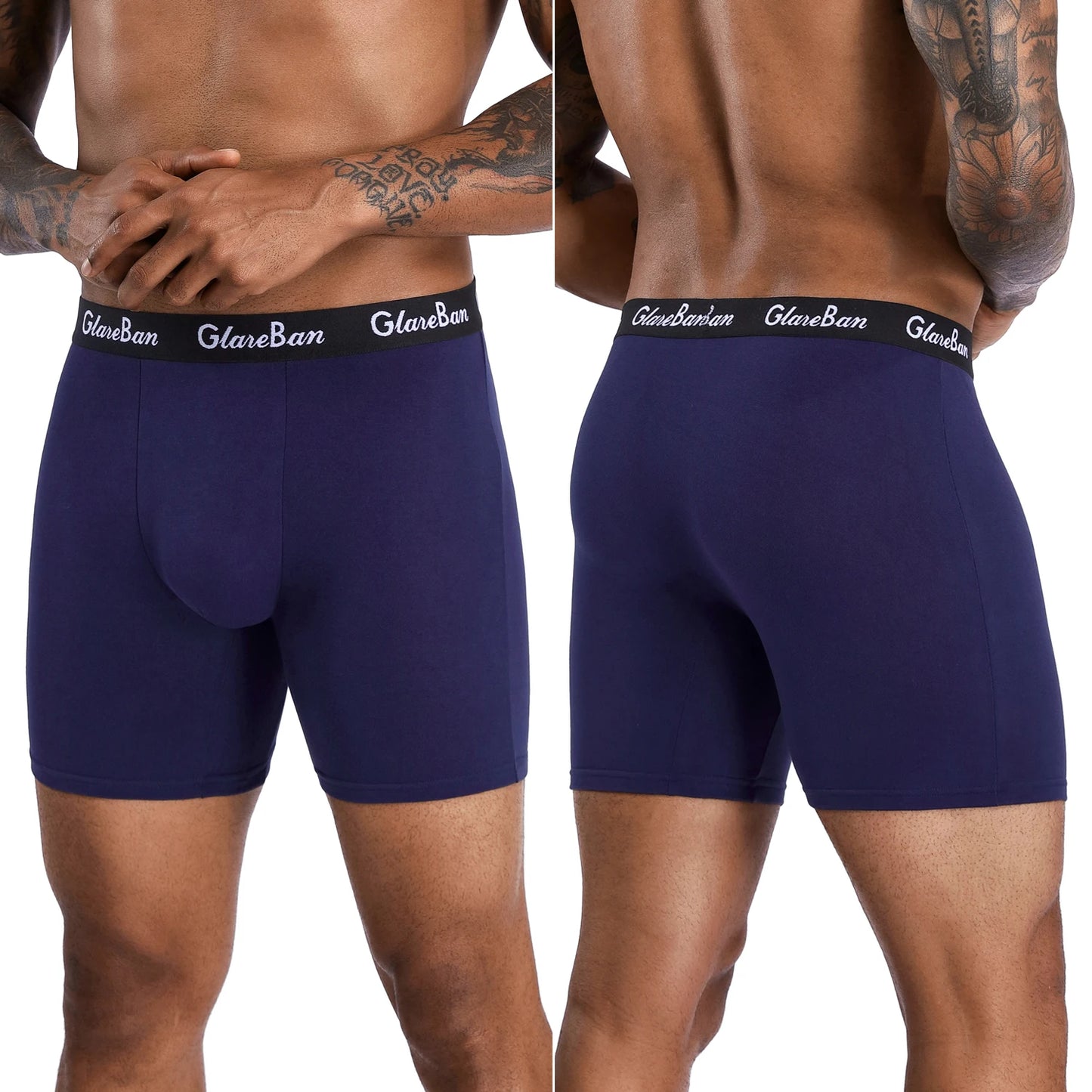 5pcs Set Mid-Long Boxer Shorts Men