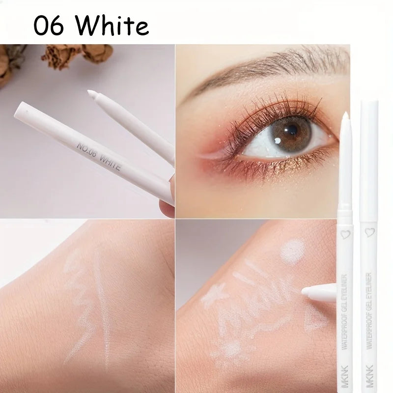 5 Colors Eyeliner Pencil Waterproof Long-lasting Blue Black Brown Easy Wearing Eyeliner Pen
