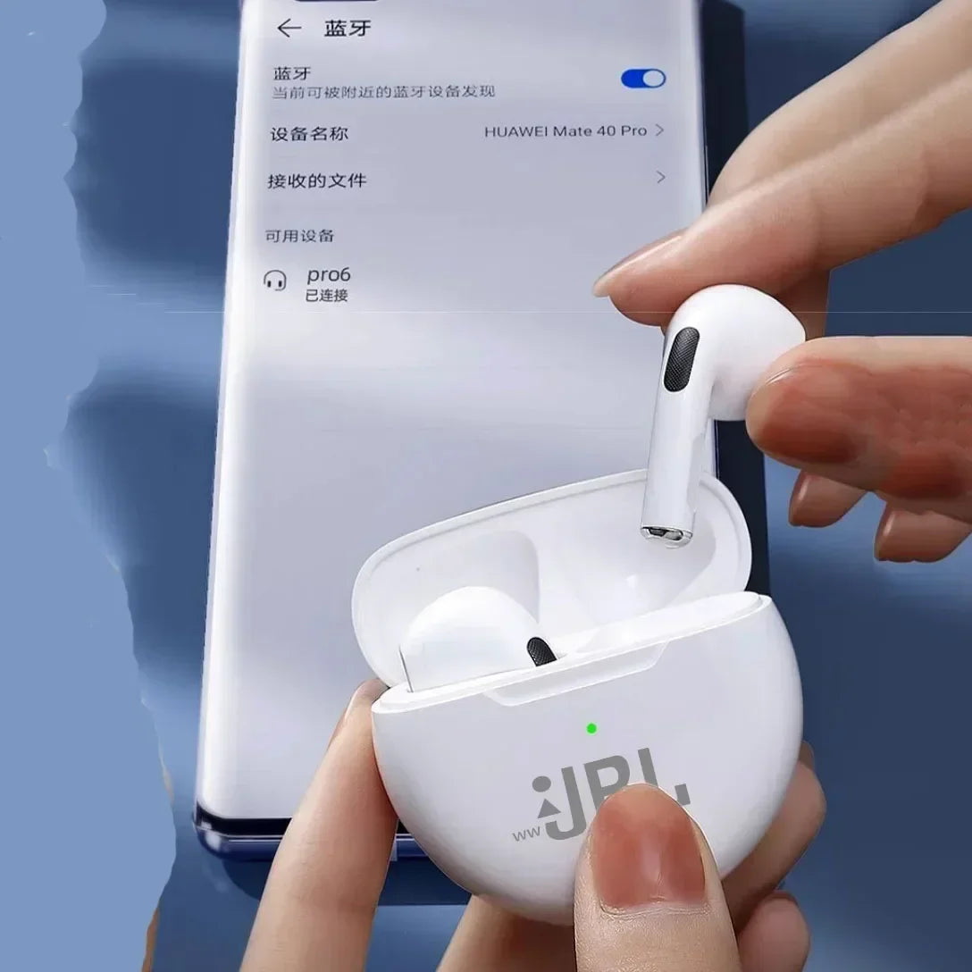 Air Pro 6 Earphone TWS 9D HIFI Headset Bluetooth Music Earbuds For IPhone IOS Android