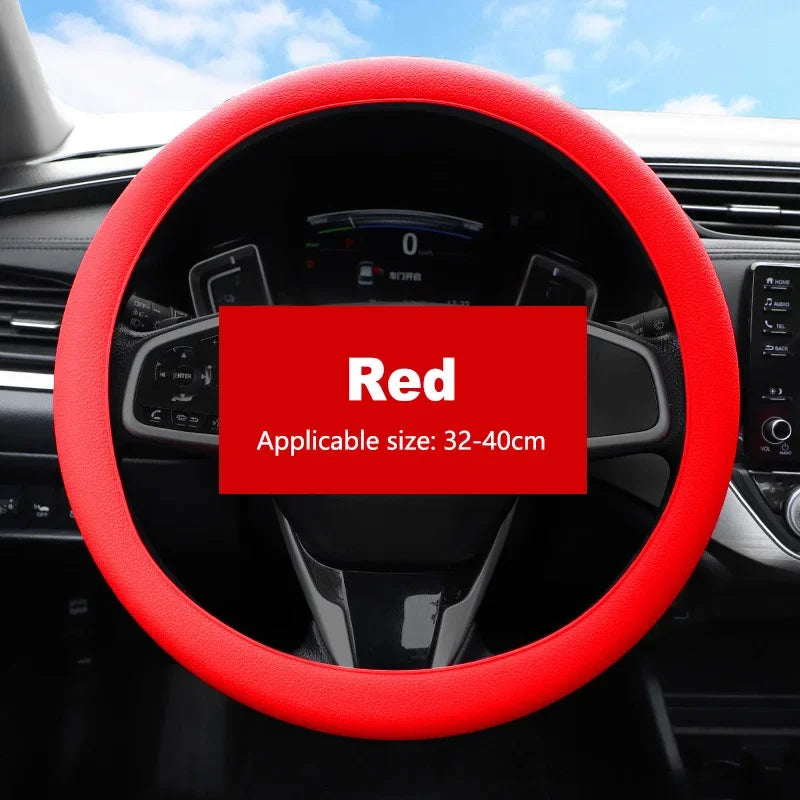Car Silicone Steering Wheel Cover Summer Universal Elastic Glove Cover