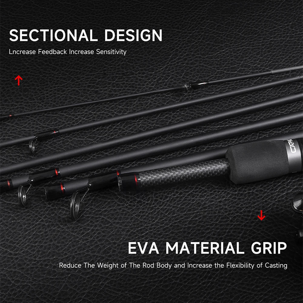 Professional Carbon Lure Fishing Fiber UltraLight Spinning Casting