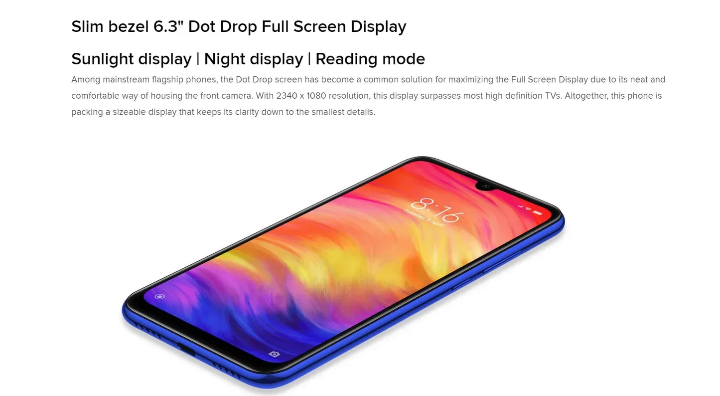 Note 7 PRO 6GB 128GB Xiaomi Redmi Original Smartphone Snapdragon