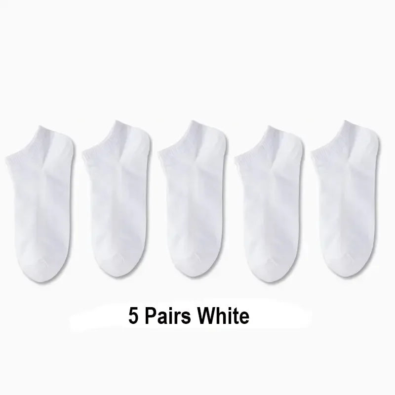 10 Pairs Men Boat Socks Invisible Low Cut