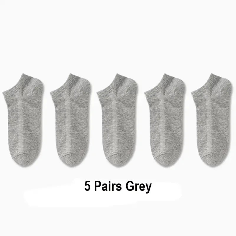 10 Pairs Men Boat Socks Invisible Low Cut