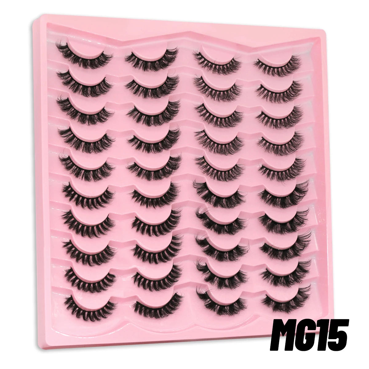 5/10/20 pairs Fluffy Mink Lashes 3D False Eyelashes, D Curl Fake Eyelashes  Makeup