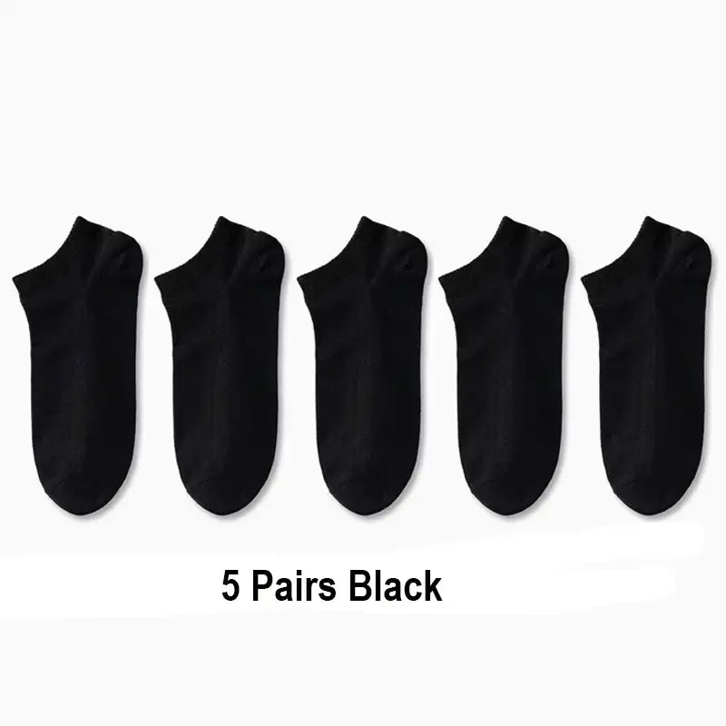 10 Pairs Men Boat Socks Invisible Low Cut