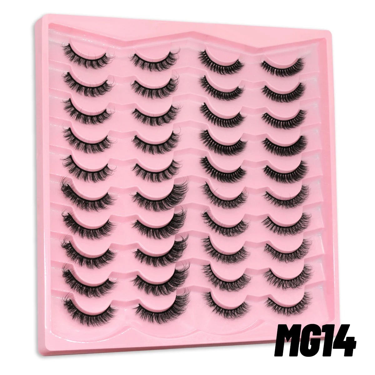5/10/20 pairs Fluffy Mink Lashes 3D False Eyelashes, D Curl Fake Eyelashes  Makeup