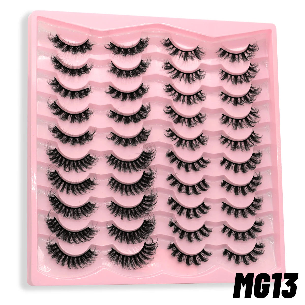 5/10/20 pairs Fluffy Mink Lashes 3D False Eyelashes, D Curl Fake Eyelashes  Makeup