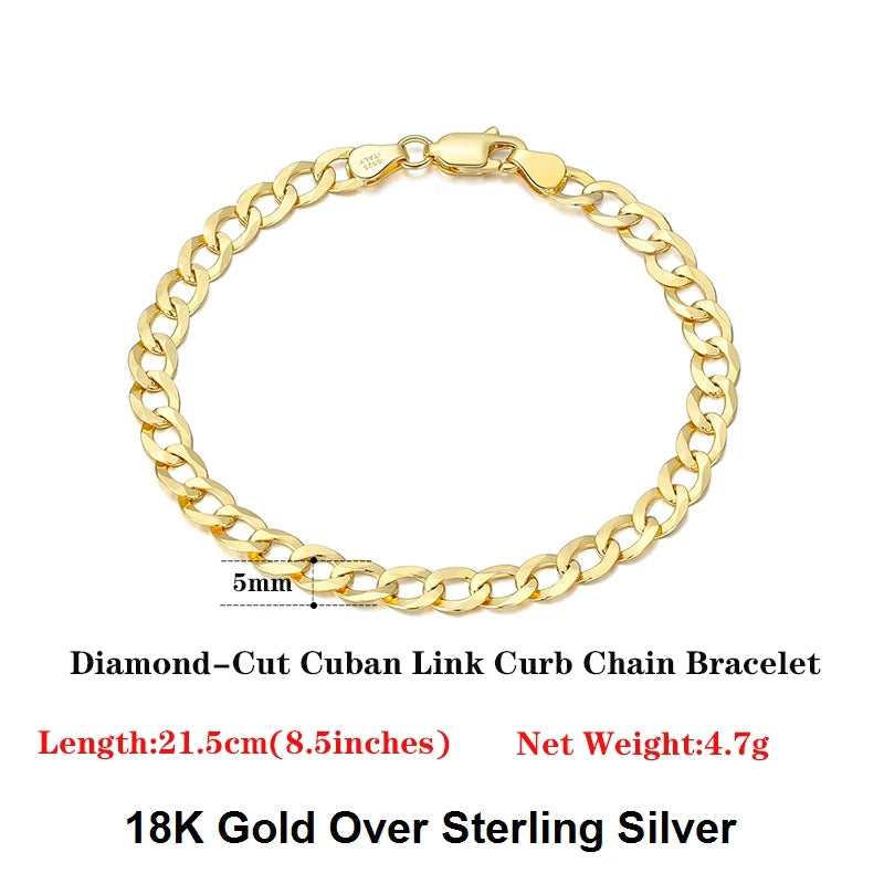 18K Gold Over 925 Sterling Silver