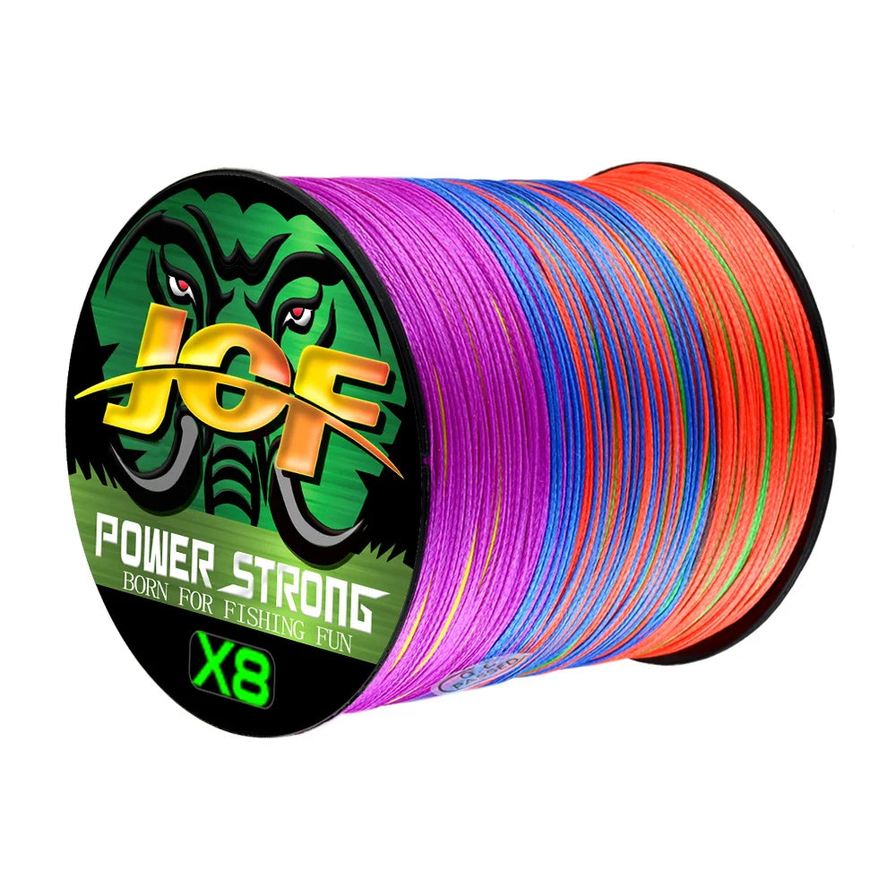 JOF 4 Strand 300m Multifilament Braided Fishing Line Japanese Invisible Speckle Wire