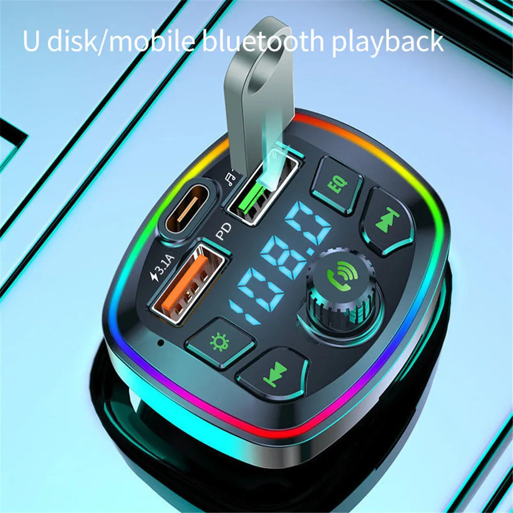 18W Car Charger Fast Charge Real-time Voltage