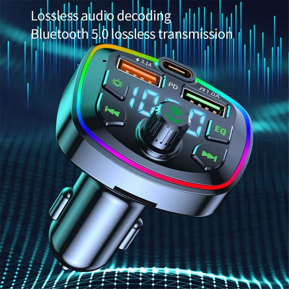 18W Car Charger Fast Charge Real-time Voltage