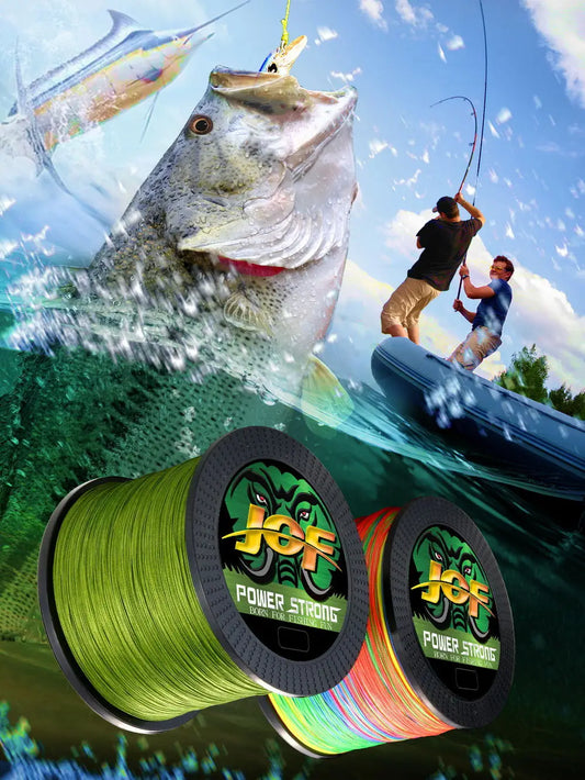 JOF 4 Strands Fishing Line 300/100M Braided PE Fishing Strong Fishing Line Multifilament Durable Fishing Line