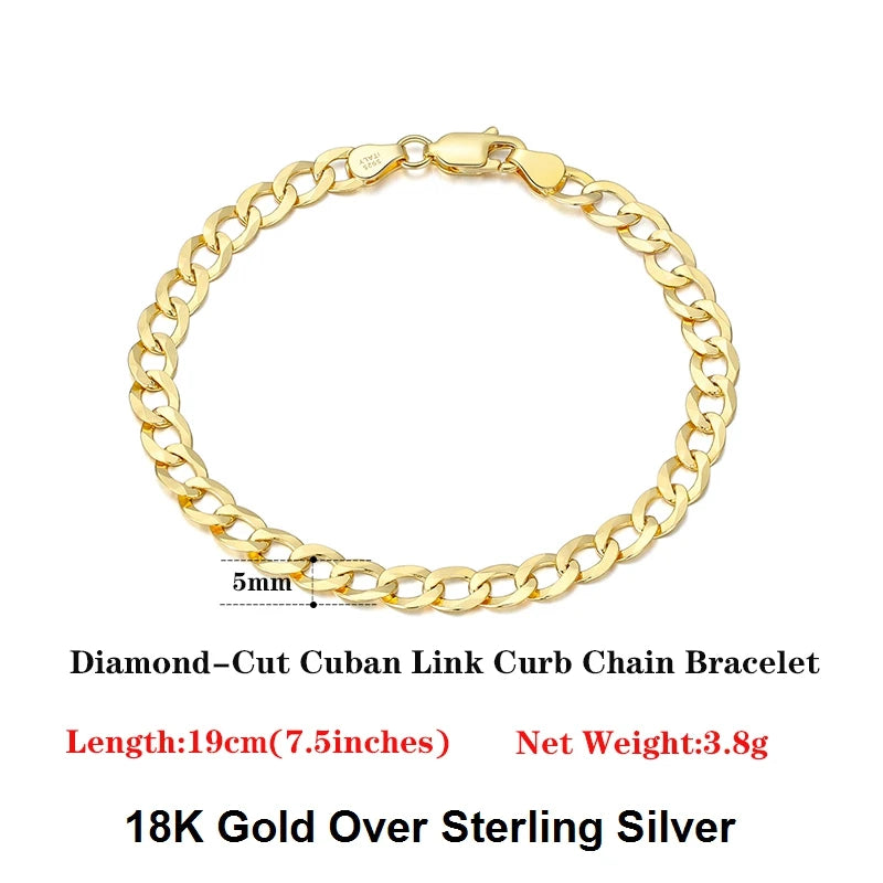 18K Gold Over 925 Sterling Silver