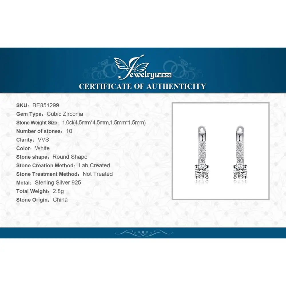 JewelryPalace 925 Sterling Silver Hoop Earrings