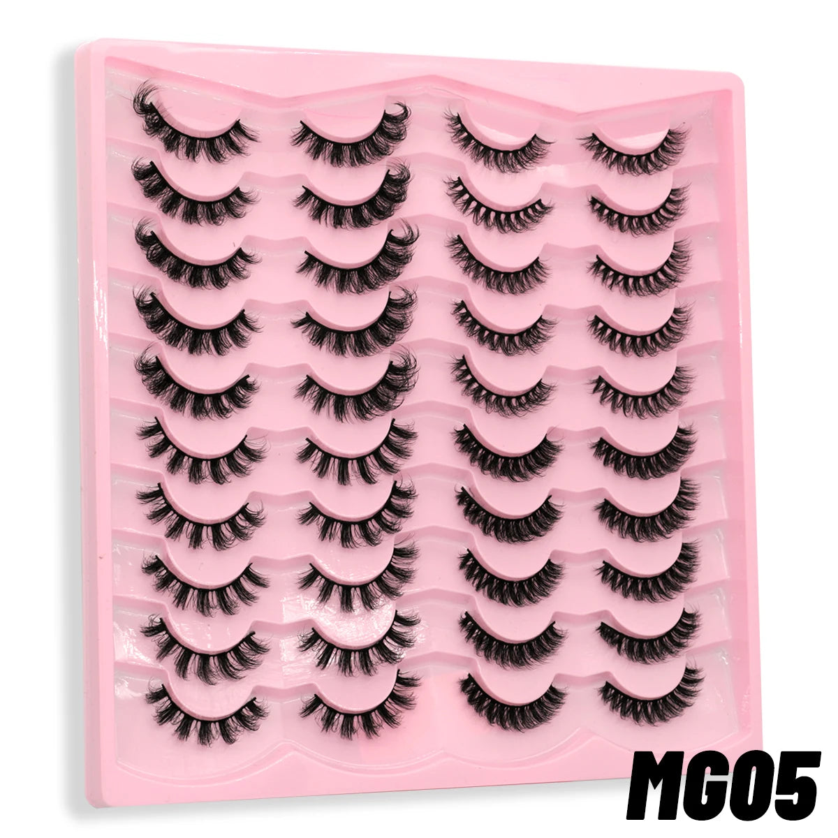 5/10/20 pairs Fluffy Mink Lashes 3D False Eyelashes, D Curl Fake Eyelashes  Makeup