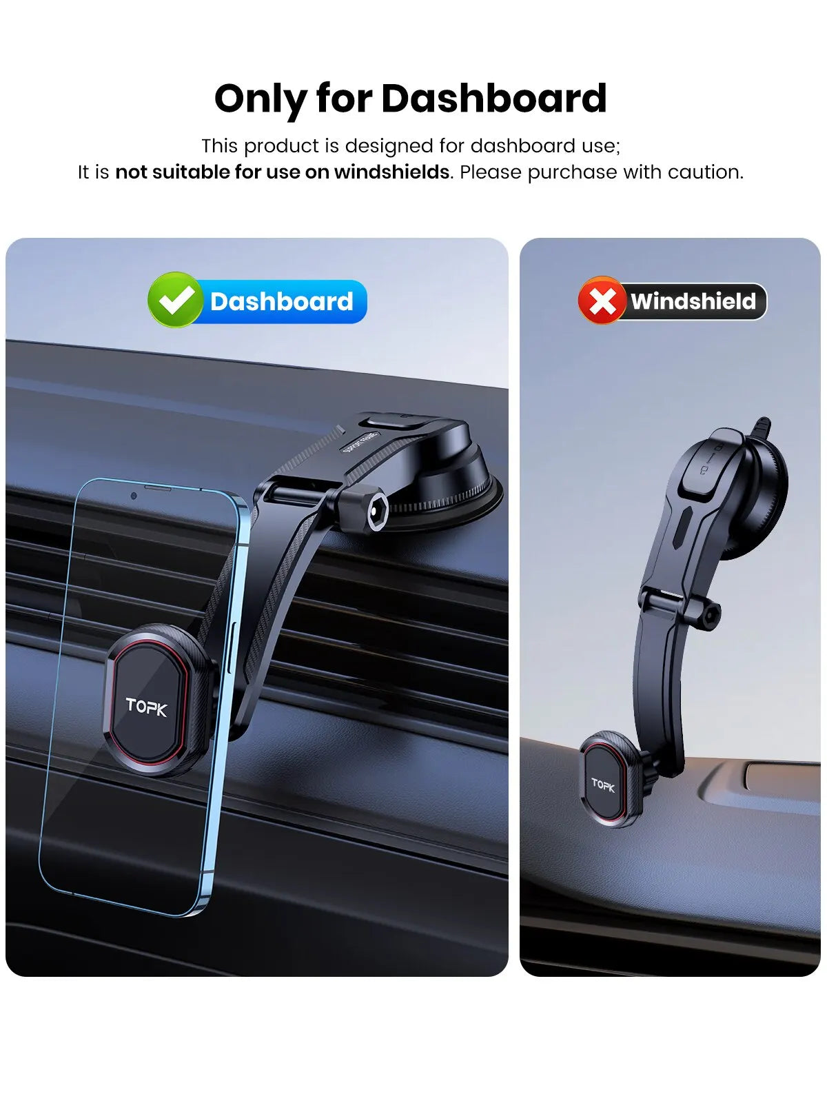 Car Phone Holder Gravity Stand for iPhone, Xiaomi, Samsung